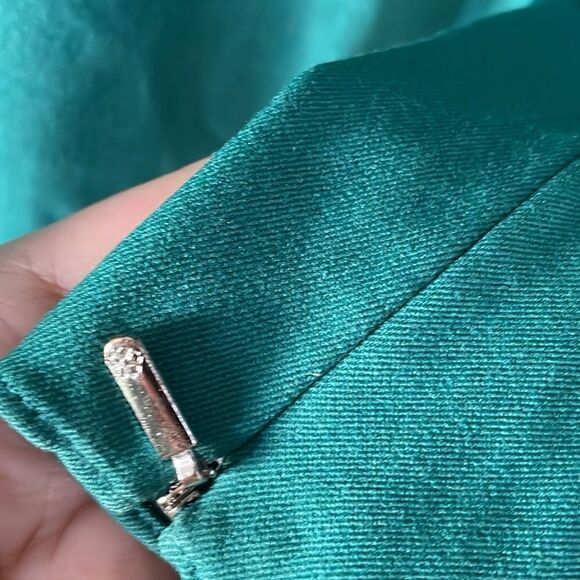 Tibi Midori Florence Green Mini Dress Puff long sleeve Size 6 - Picture 9 of 12